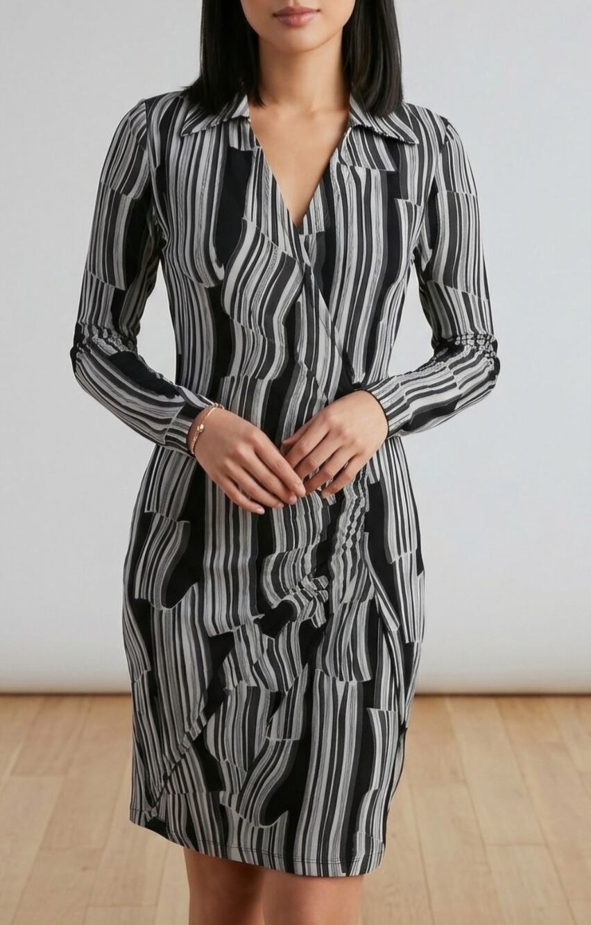 Kamal Kulture Black Amd White Dress